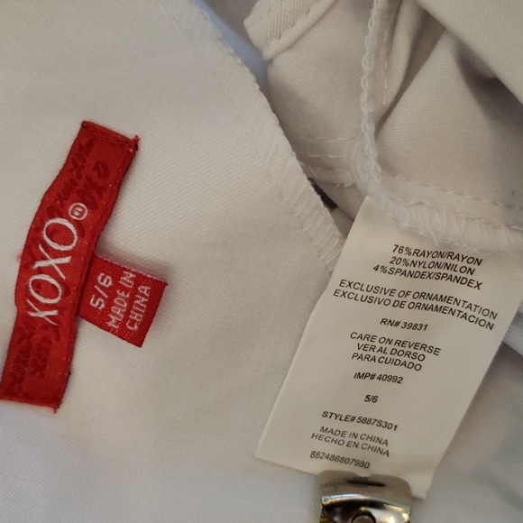 [XOXO] White one piece dress - Picture 5 of 8